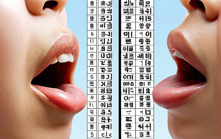 **
A close-up, vibrant image illustrating the difference between single and double vowels in Korean. Imagine two mouths: one clearly and deliberately pronouncing a long vowel (like "ae"), and the other almost whispering a shorter vowel. Add visual cues to emphasize the length and clarity, perhaps using sound waves or light emanating from the mouth pronouncing the double vowel. The backdrop could be a visually appealing Korean Hangul chart with focus on double vowels.
**