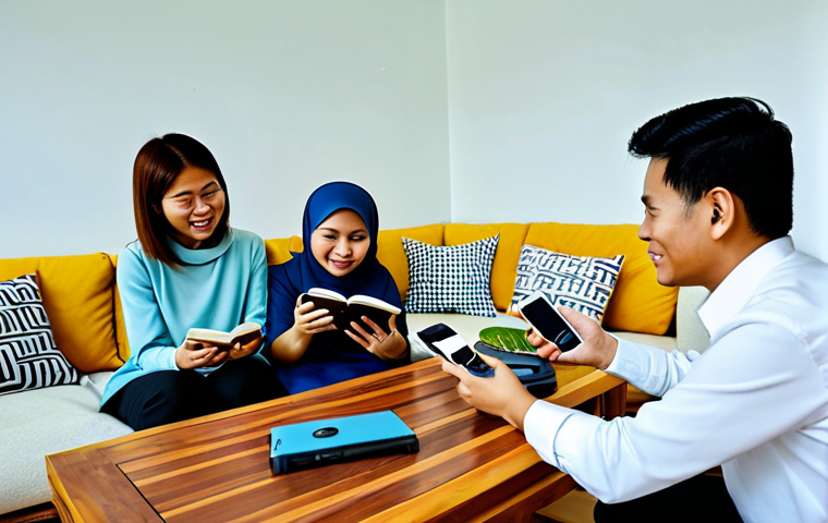 한글과 웹툰 - A young Malaysian artist, fully clothed in a batik shirt and jeans, sitting at his desk in a vibrant... 한글과 웹툰 - A young Malaysian artist, fully clothed in a batik shirt and jeans, sitting at his desk in a vibrant...